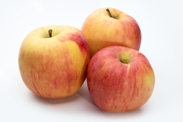 red apples isolated on white