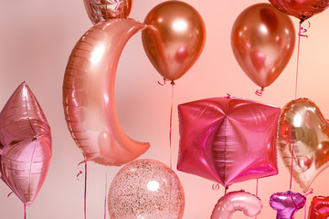 Stylish pink balloons for Valentine's day, hen party or baby shower. 