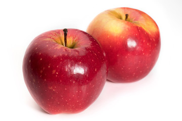 Red apple on white background