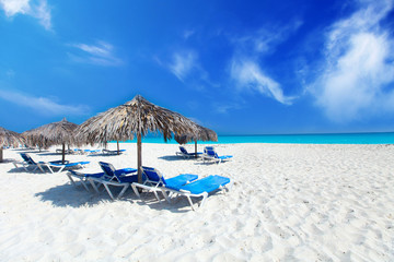 Beautiful beach Caribbean Sea, Cuba