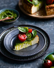 Savoury Ricotta Tart with Tomatoes and Basil