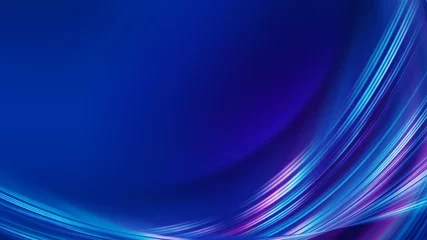 Keuken achterwand Fractale golven Dark blue abstract background with ultraviolet neon glow, blurry light lines, waves  © Laura Сrazy
