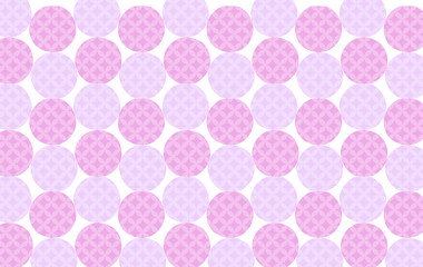 背景：和 和風 円 点 ドット 模様 パステル カラフル ナチュラル ポップ フレーム 七宝