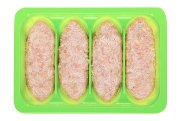 minced meat products, ready for roasting