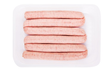 sausages on a white background