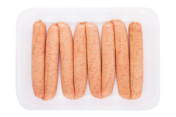 sausages on a white background