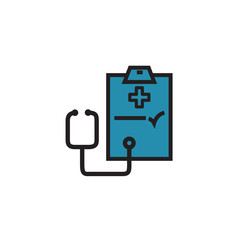 Vector, illustration, medical report icon