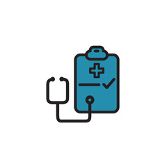 Vector, illustration, medical report icon
