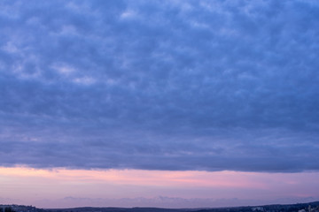 beautiful sky with clouds at sunrise