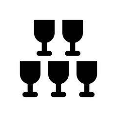 love and wedding related wine glasses vectors with solid design,
