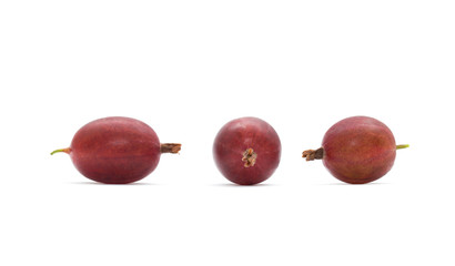 Gooseberries. Fresh gooseberries isolated with clipping path