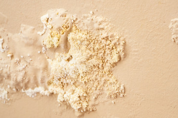 moisture and spilled wall paints