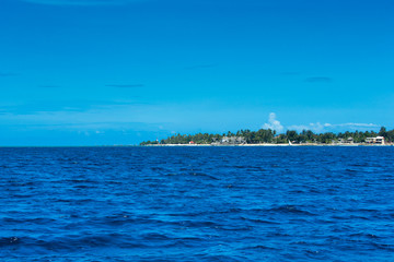 Beautiful sky and blue sea. sea beach
