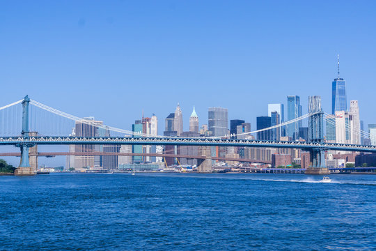 New York, USA - August 20, 2018: Manhattan Bridge