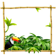 Vector Bamboo Tropical Frame © dashadima