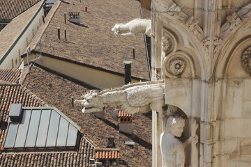 detail of cathedral in Milan Italy