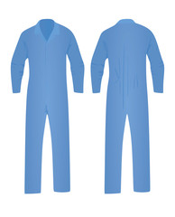 Blue working uniform. vector illustration