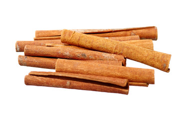 Cinnamon on a white background
