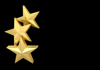 3 three stars golden gold 3