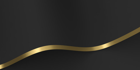 black and gold background 3D