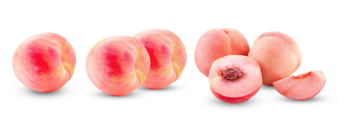 Peach isolated on white background