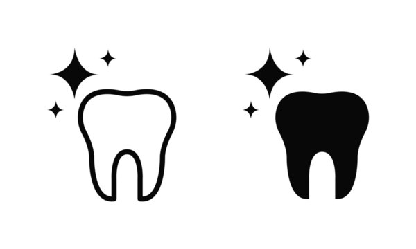 set of tooth vector illustration icon