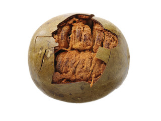 Luo Han Guo/ Fructus Momordicae/ Momordica grosvenori/ Siraitia Grosvenori on white background