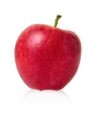 fresh red apple with clipping patch