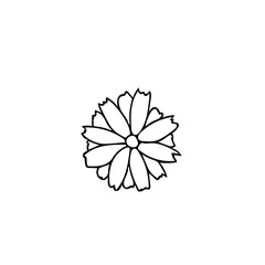 daisy flower hand drawn in doodle style. simple scandinavian. spring, summer