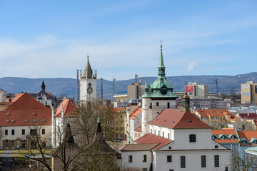 Fototapeta premium View towards Castle Square in Teplice, Czech Republic.
