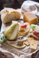 Cheese, pear and honey 2