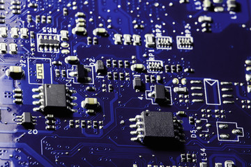 A close-up microchip