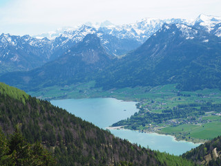 Wandern im Salzkammergut - Blick auf den Wolfgangsee