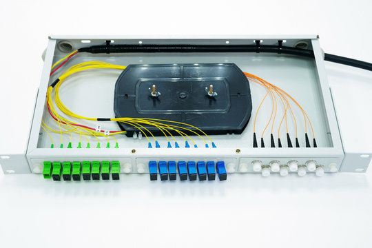 Fiber optic cable on spice tray 