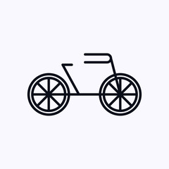 Fototapeta na wymiar thiny bicycle icon isolated on white background
