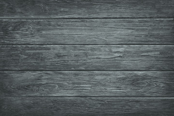 Wooden dark black retro shabby planks wall,table,floor texture banner background.Wood blackboard textured grunge desk photo mockup wallpaper design for decoration.Cafe,bakery,restaurant menu template.