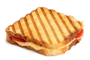 Cercles muraux Snack Sandwich grillé au fromage et à la tomate.