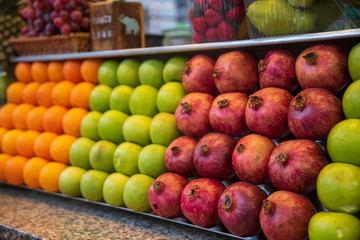 fresh fruits on vitamin bar 