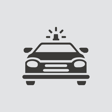 Police car icon. Vector illustration.