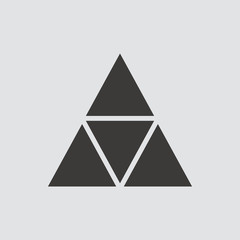 Fototapeta premium Pyramid icon isolated of flat style. Vector illustration.