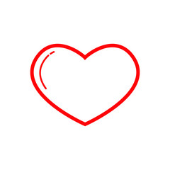 Love icon, Heart shape vector, illustration