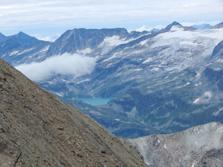 Landschaft in Österreich in den Alpen Panorama Aussicht