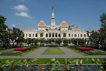 Fototapeta na wymiar Saigon Vietnam - Peoples Committee of Ho Chi Minh City