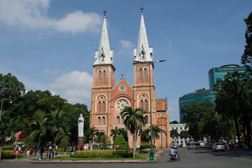 Fototapeta na wymiar Saigon Vietnam - Notre Dame Cathedral of Saigon