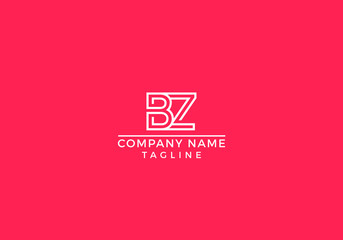 B Z logo abstract letter initial based icon graphic design in vector editable file.