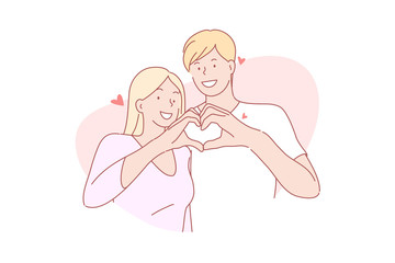 In love, romantic, feeling, hart, concept.