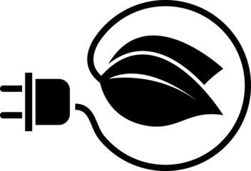 eco energy icon, vector illustration