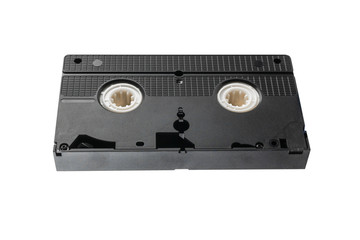Obraz premium VHS video tape cassette isolated on white background