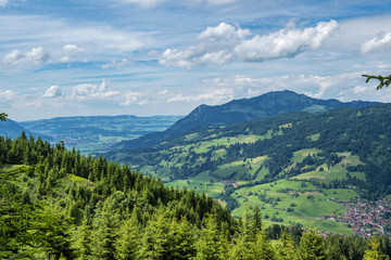Fototapeta na wymiar Landscape around Bad Hindelang in Bavaria, Germany