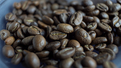 Close-Up Of Roasted Coffee Beans